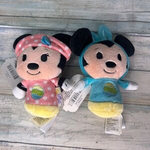 Hallmark Itty Bittys Disney Springtime Minnie Mickey Easter Plush Stuffed Animal